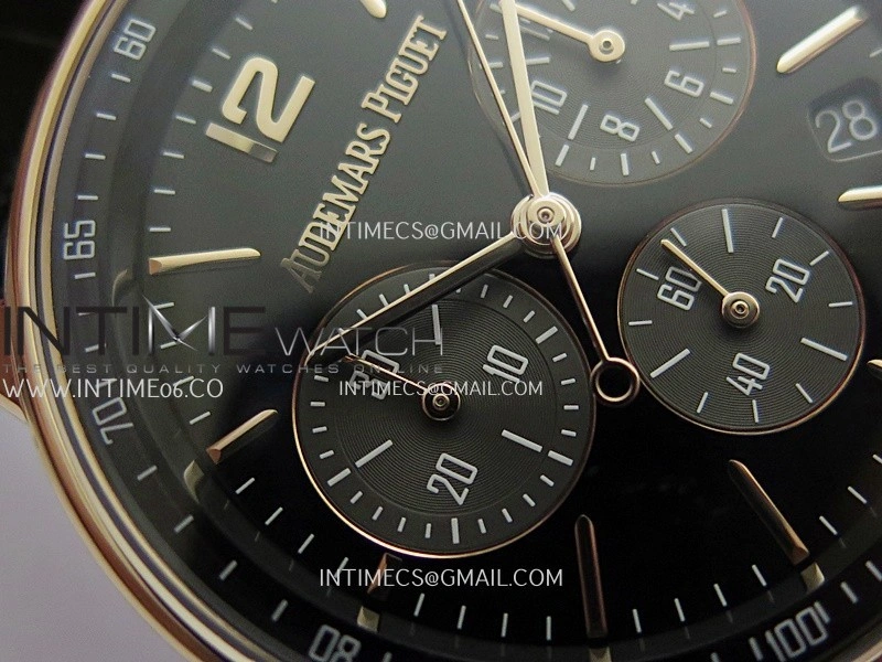 Code 11.59 Chrono 26393 RG APSF 1:1 Best Edition Black Dial On Black Leather Strap Super Clone SA4401
